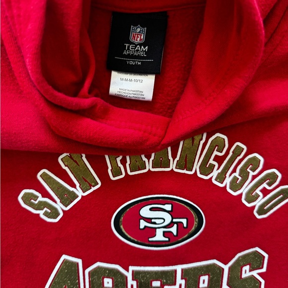 Kids Red 49ers Hoodie Size M (10/12) - Picture 4 of 6